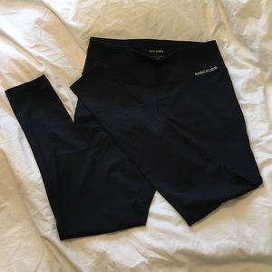 Set of 2 black basic workout leggings - sizes S/M